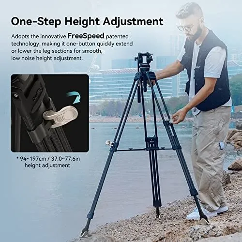 Камера SmallRig AD-100 78" Video Tripod W/ One-Step Locking,Carbon Fiber Camera