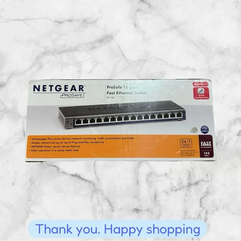 Коммутатор Netgear ProSafe Unmanaged Plus FS116E 16 Port 10/100 Fast Ethernet Sw