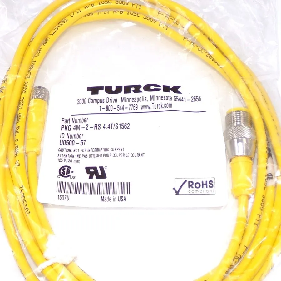 Соединительный кабель Turck 125V 2A M12 Male to 4-Pin M8 Female 3-Wire Cordset P