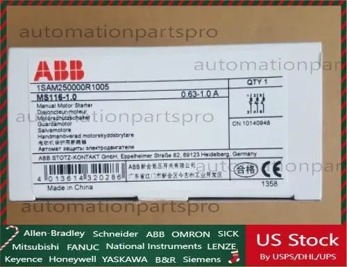 Автоматический выключатель ABB MS116-1.0 (0.63-1.0A) Motor Protection Circuit Br