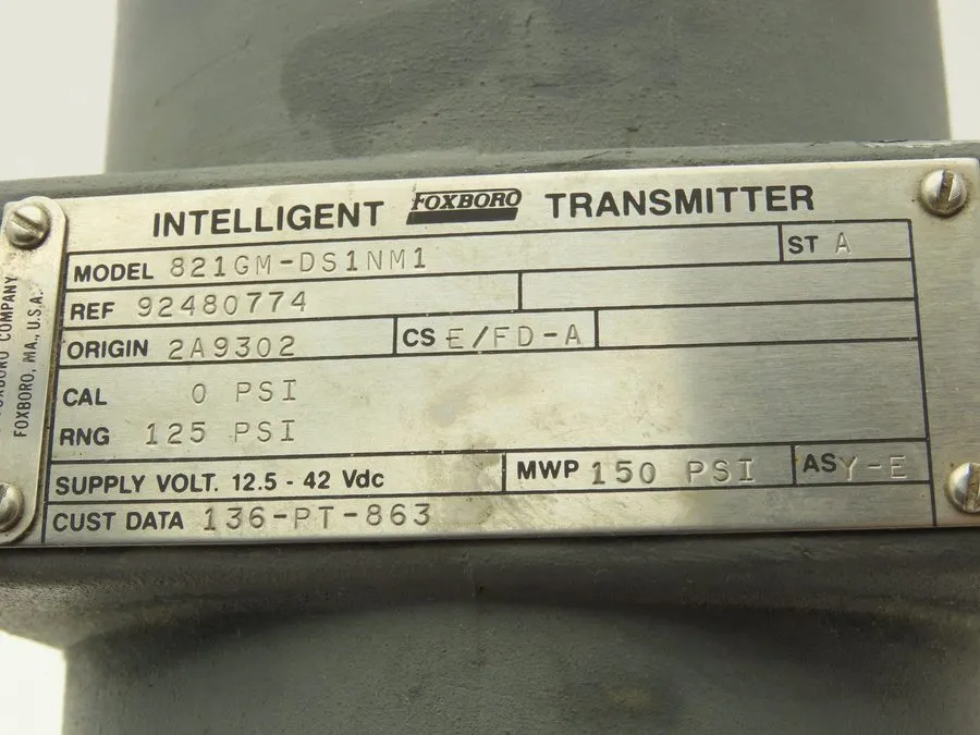 Датчик давления Foxboro 821GM-DS1NM1 Electronic Pressure Transmitter 12.5-42VDC 