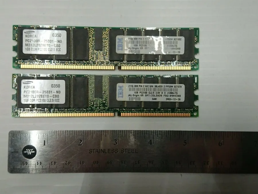 Модуль памяти Samsung 3GB (6x512MB) DDR PC-2100R 266MHz RDIMM ECC Registered Ser