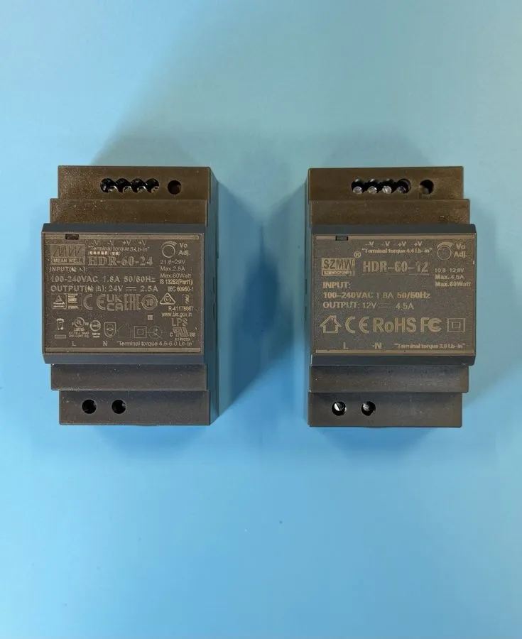 Блок питания Mean Well HDR-60-24 Ultra Slim DIN Rail Power Supply 100~240VAC to