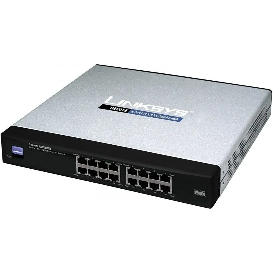 Коммутатор CISCO Linksys SR2016 16-Port 10/100/1000 Gigabit Switch