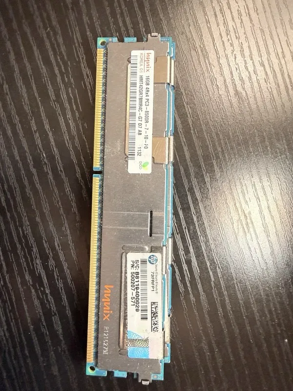 Модуль памяти HP Hynix 16GB PC3-8500R 4Rx4 DDR3 Server RAM HMT42GR7BMR4C-G7 5002