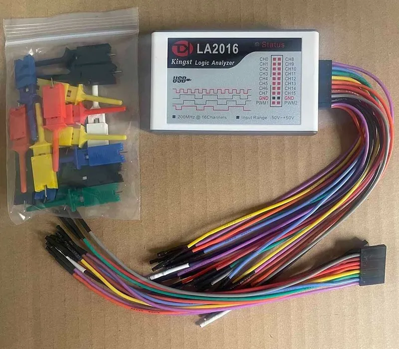 Логический анализатор LA2016 USB Logic Analyzer 16 Channels 200MHz Max Sample Ra