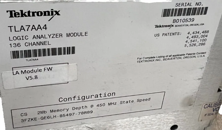 Логический анализатор Tektronix TL7AA4 Logic Analyzer Module 136‑Channel FW v5.8 — фото лота 1