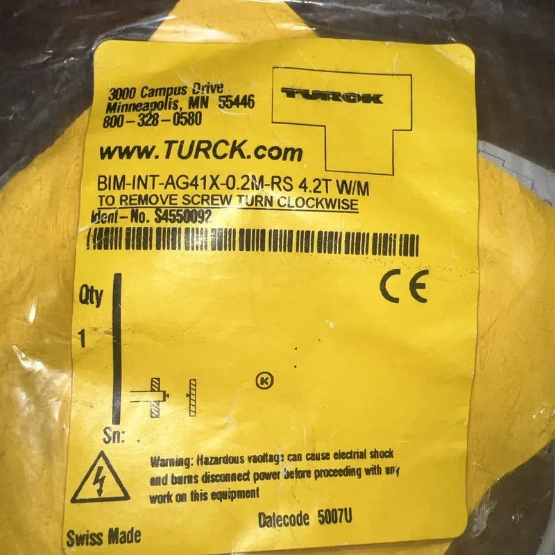 Датчик приближения TURCK BIM-INT-AG41X-0.2m-RS 4.2T PROXIMITY SENSOR — фото лота 1