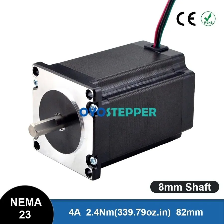 Шаговый двигатель STEPPERONLINE 3X Nema 23 Stepper Motor 2.4Nm(340oz.in)4A 8mm S
