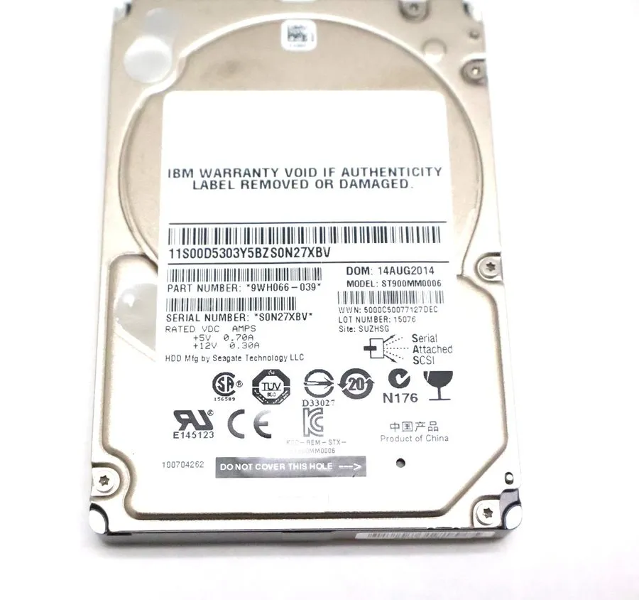 Жёсткий диск Seagate Savvio ST900MM0006 900GB 10K SAS 6Gb/s 2.5" HDD 9WH066-039 — фото лота 1