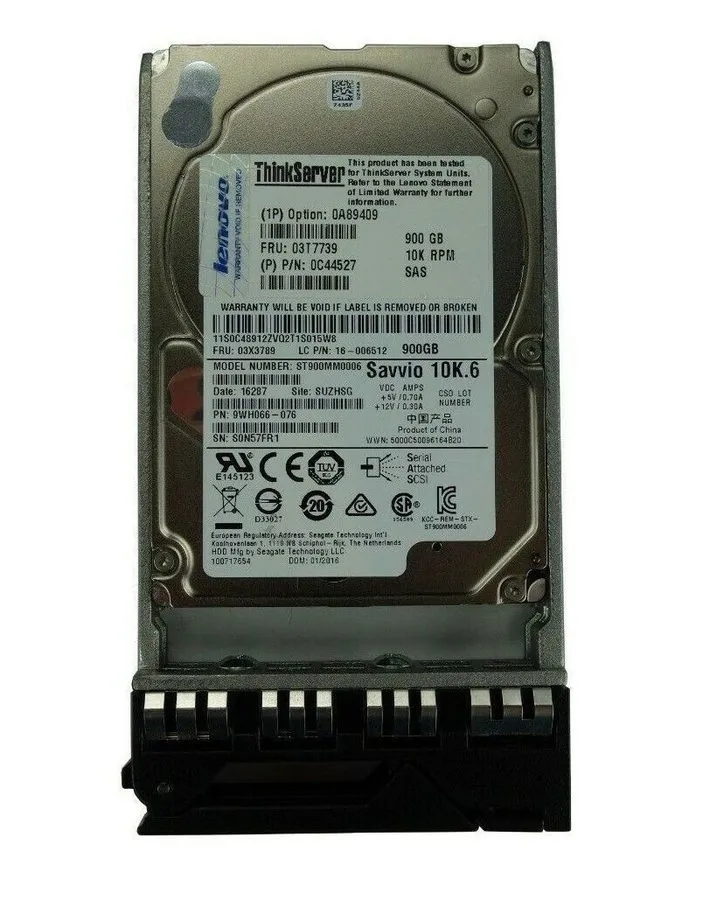 Жёсткий диск Lenovo 03T7739 0C44527 0A89409 900GB 2.5"SAS 10K 6Gb/s Hard Drive H