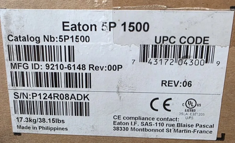 ИБП Eaton 5P 5P1500 1440VA/1100W 120V Tower Line Interactive UPS