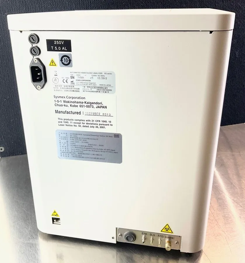 Анализатор SYSMEX XS-1000I AUTOMATED HEMATOLOGY ANALYZER — фото лота 1
