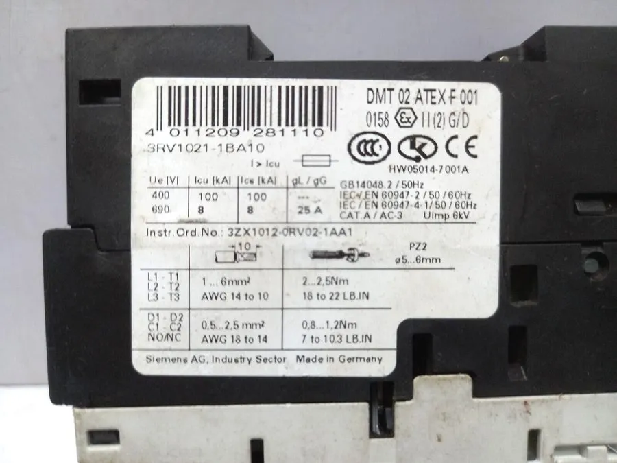 Автоматический выключатель SIEMENS 3RV1021-1BA10 Motor Protection Circuit Breake