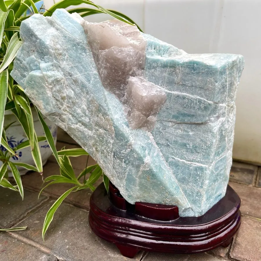 Лабораторный прибор 25.74LB Gem Natural Large Block Aquamarine Quartz Crystal Mi