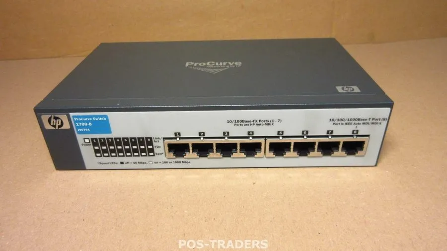 Коммутатор HP ProCurve 1700-8 8 Port Fast Ethernet Switch (7x 100Mbps, 1x 1Gbps)