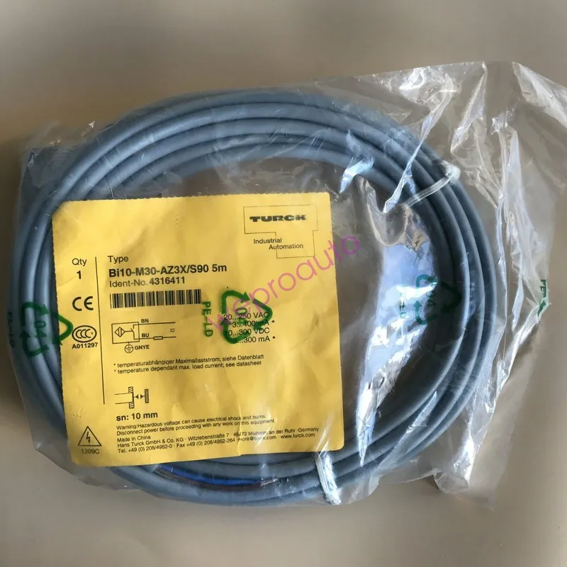Датчик приближения Turck BI10-M30-AZ3X/S90 Inductive Proximity Sensor 4316410 M3