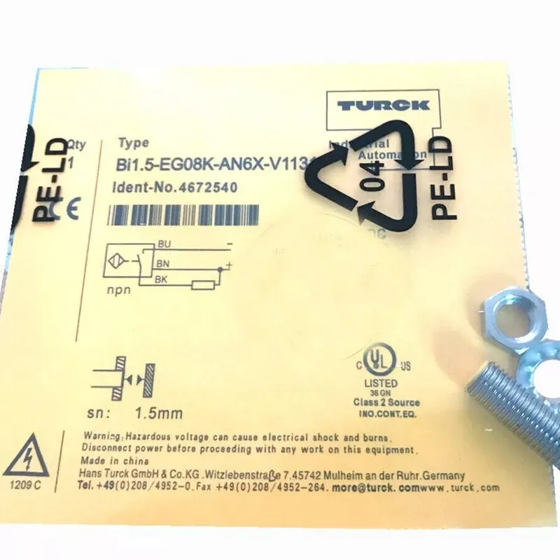 Датчик приближения TURCK manufacturer BI1.5-EG08K-AN6X-V1131 proximity switch se