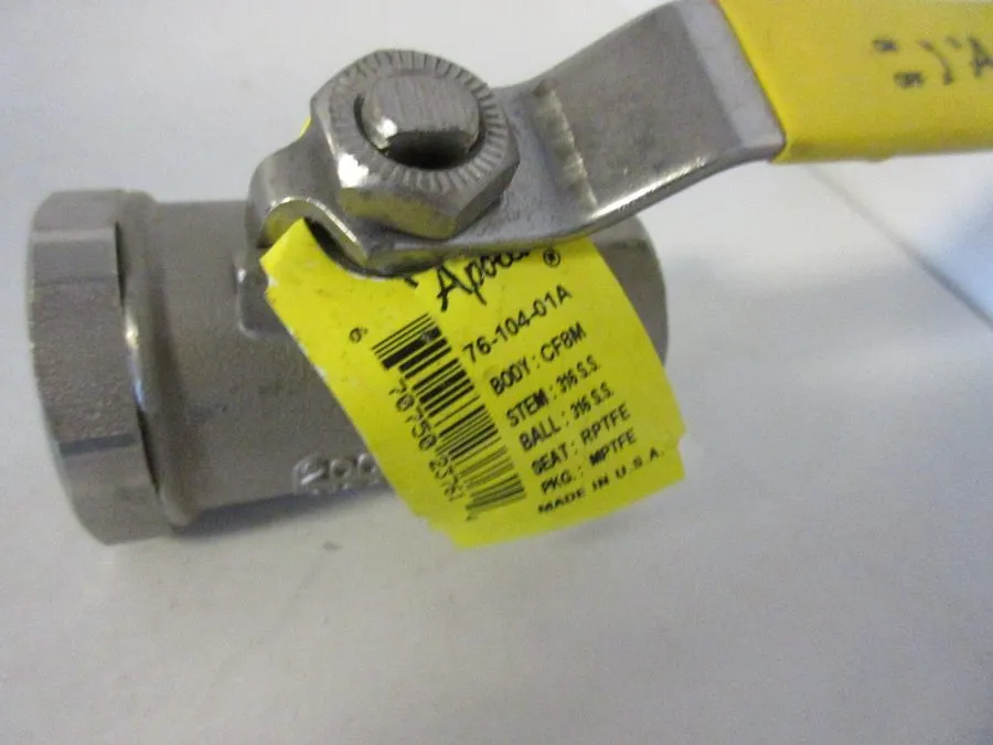 Клапан APOLLO 3/4" Ball Valve Stainless Steel 2000 PSI WOG, Model 76-104-01A — фото лота 2