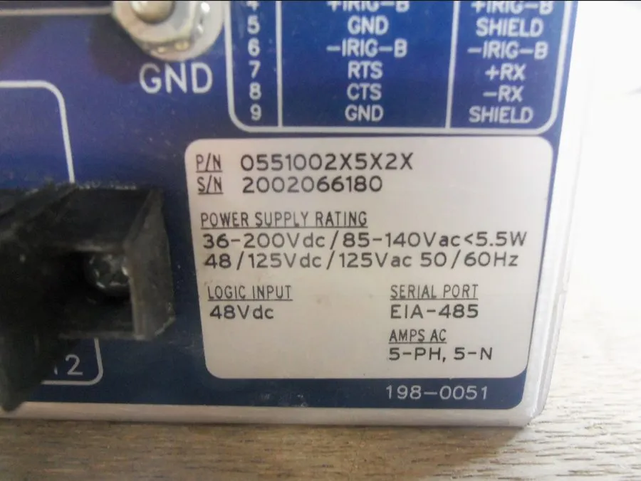 Реле защиты Ship SEL-551 OVERCURRENT RELAY RECLOSING 055100CX6X2X 220vdc