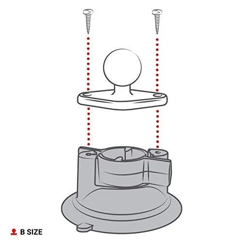 Вакуумная присоска RAP-B-224-1U RAM Mounts 3.3" Diameter Suction Cup Base with 1 — фото лота 3
