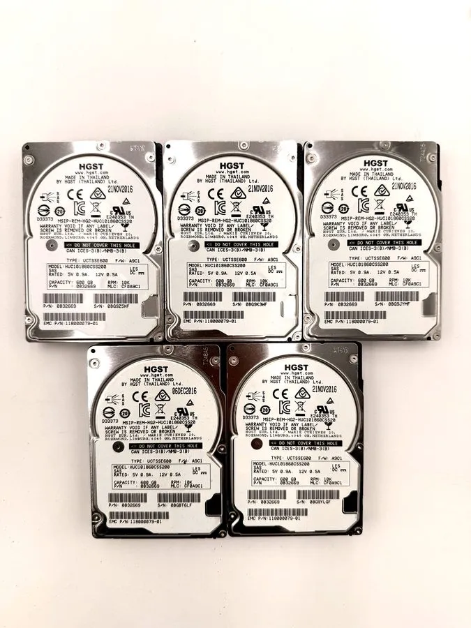 Жёсткий диск HUC101860CSS200 6DWVP Dell GEN13 600GB 10K RPM 12Gb/s 2.5"SAS Hard