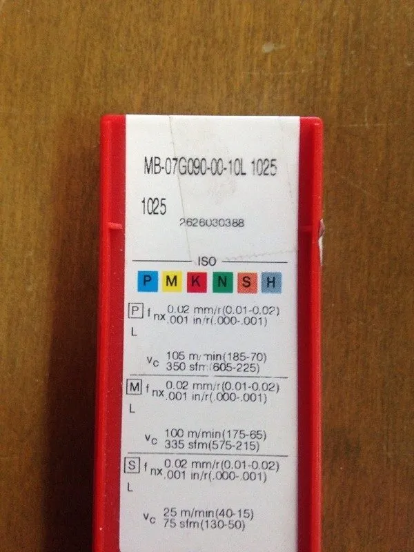 Режущий инструмент Sandvik Coromant MB-07G090-00-10L CoroCut MB Insert, 1025 — фото лота 2