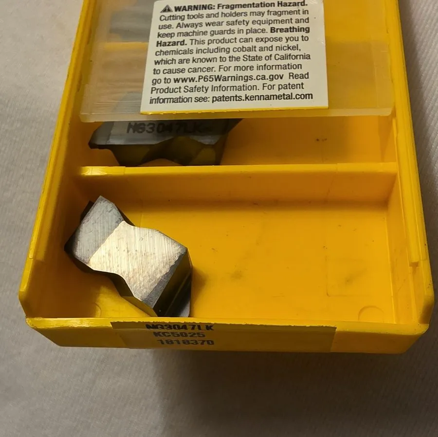 Режущий инструмент KENNAMETAL NG3047LK K9110 CARBIDE INSERT 4 INSERTS — фото лота 1