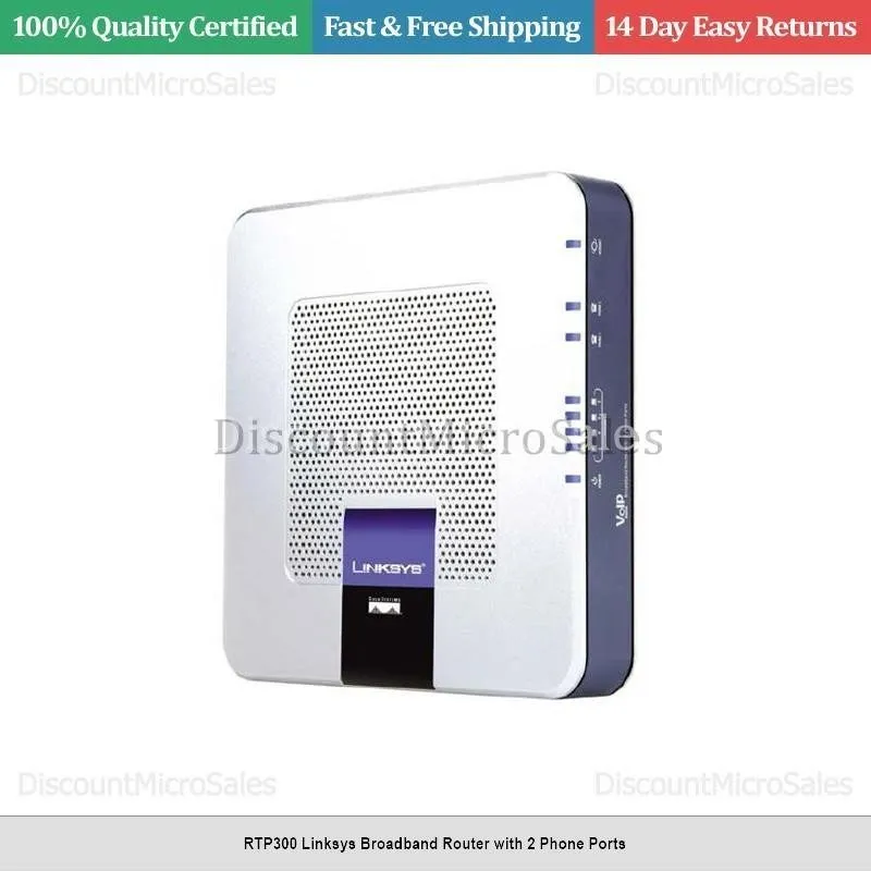 Маршрутизатор Linksys Cisco VoIP Broadvand Router 2 Phone Ports RTP300 Ethernet