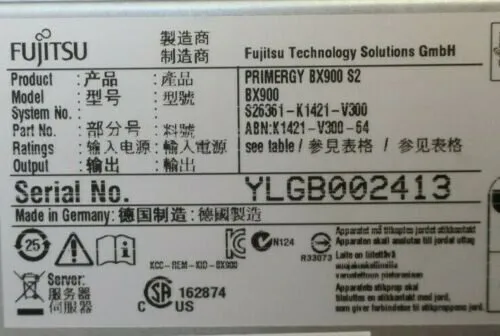 Сервер Fujitsu Primergy BX900 S2 Blade Chassis 18-Slot + 8x BX924 S4 CTO Server