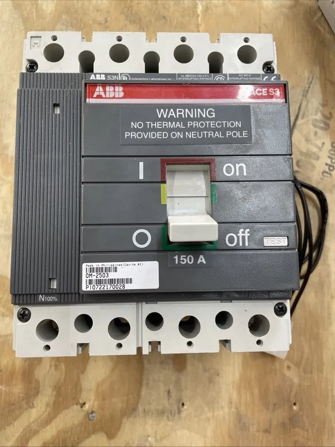Автоматический выключатель ABB SACE Tmax S3N E93565 150 Amp Molded Case Circuit