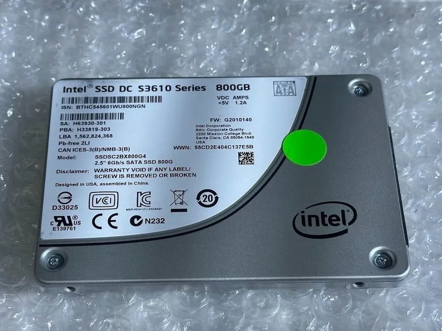SSD-накопитель Intel DC S3610 Series 800GB SATA 6Gb/s 2.5inch Internal SSD SSDSC
