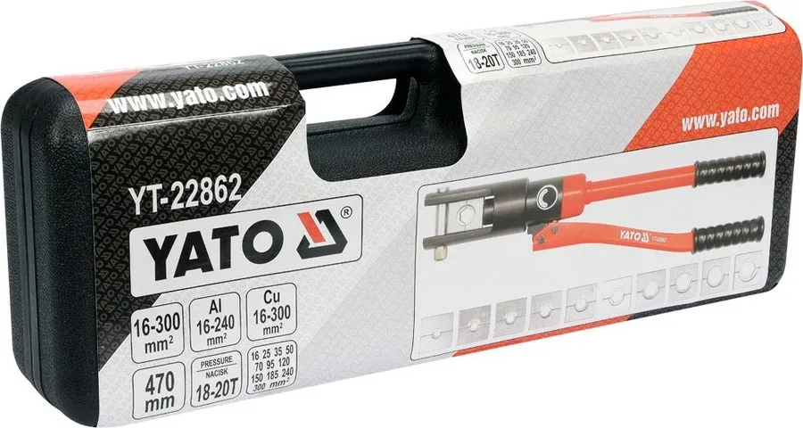 Кабель Yato Manual Crimping Tool Cable Press 16-300mm2 Hydraulic Press Pliers — фото лота 1