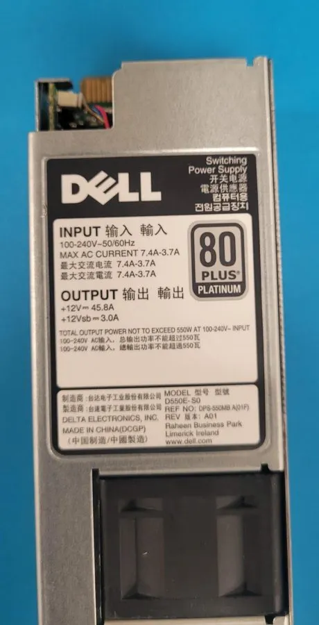 Блок питания Dell RYMG6 Poweredge D550MB 80 Plus Platinum Switching Power Supply