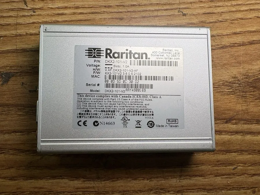 KVM-переключатель Raritan Dominion DKX2-101-V2 KX2-101-V2 Single Port KVM over I
