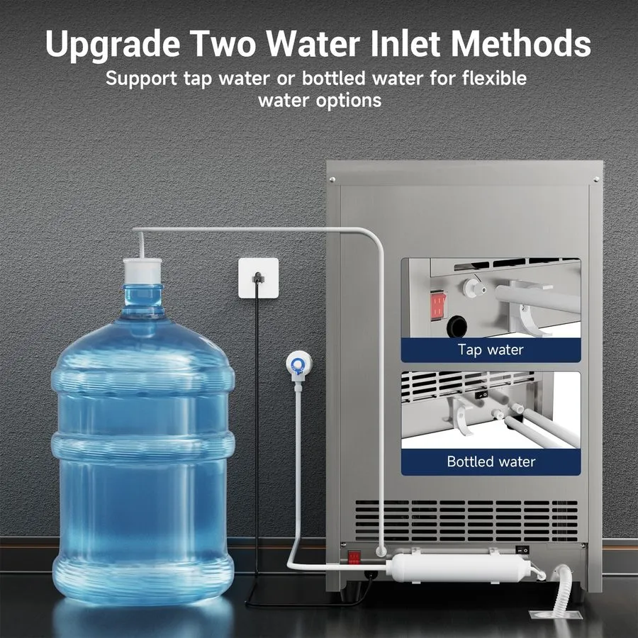 Льдогенератор 150LB/24h Built-In Commercial Ice Maker Stainless Ice Cube Machine