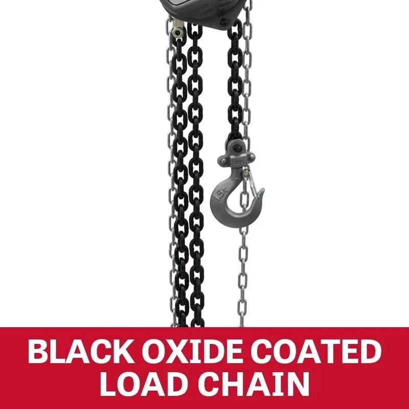 Таль JET 1-Ton Hand Chain Hoist, 10' Lift (Model S90-100-10), Gray
