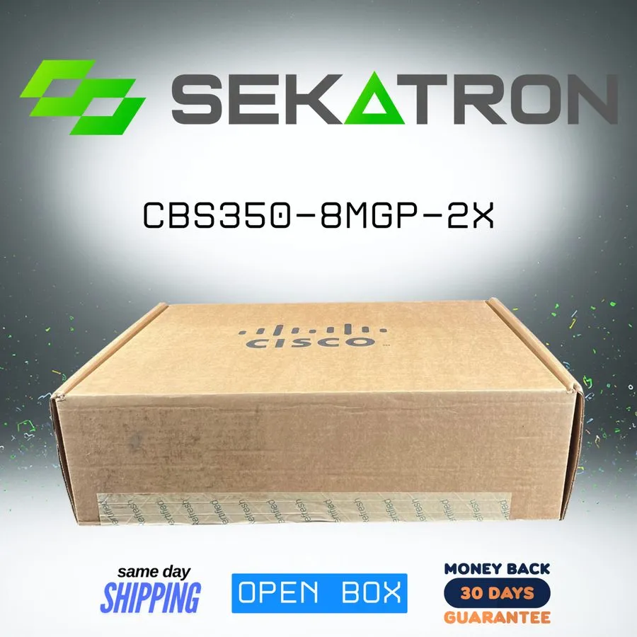 Коммутатор Cisco CBS350-8MGP-2X 8‑Port Managed MGig PoE+ 2.5G + 10G Uplink Switc