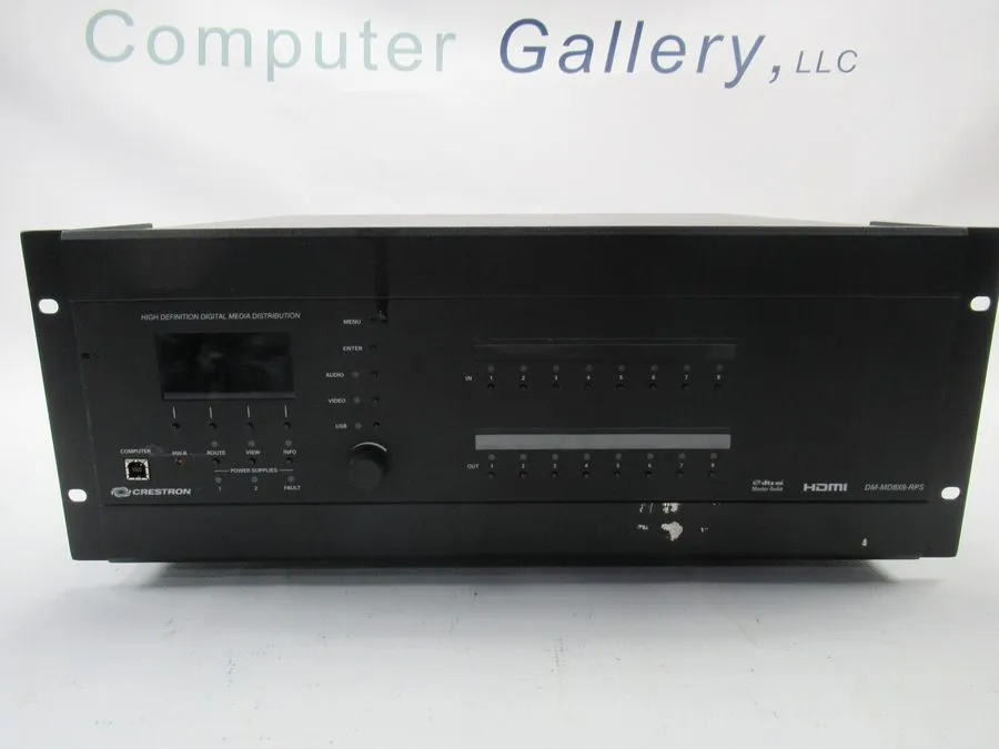 Видеокоммутатор Crestron DM-MD8X8-RPS 8x8 Media Switcher w/ 4K DSP & Fiber Cards
