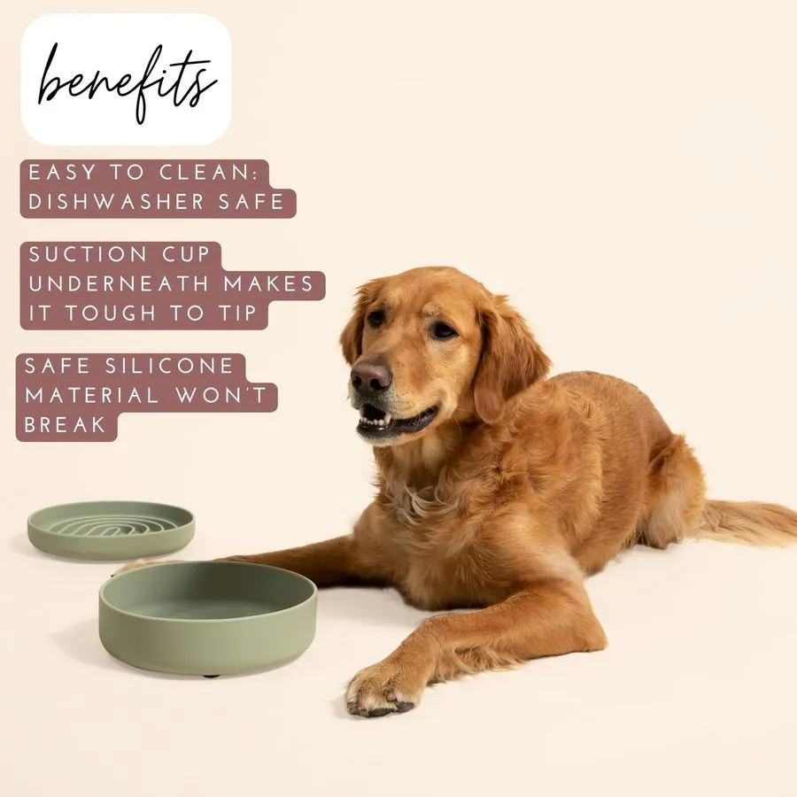 Вакуумная присоска 8Cup 9.5x2.5 In NonSpill Suction Cup Silicone Pet Water Bowl 