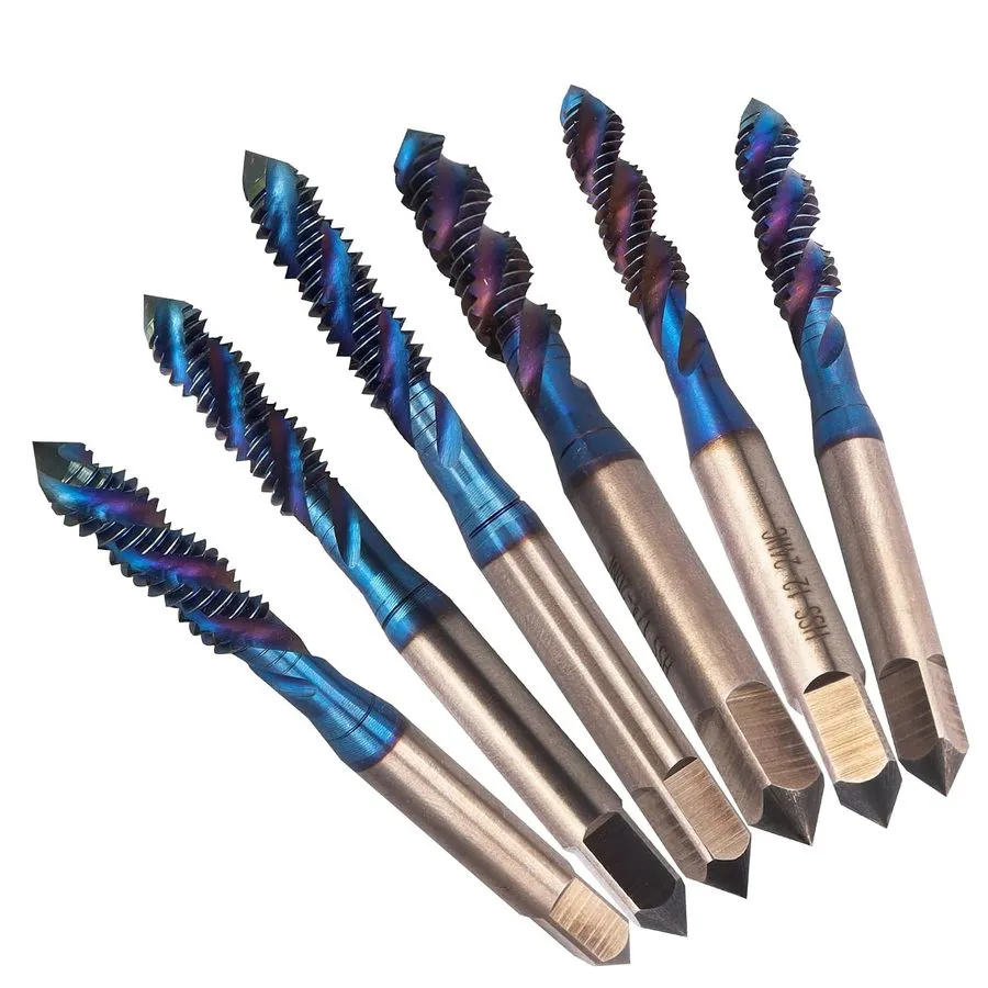Режущий инструмент Combination Drill and Tap Set, HSS Titanium Thread Taps 6-32N