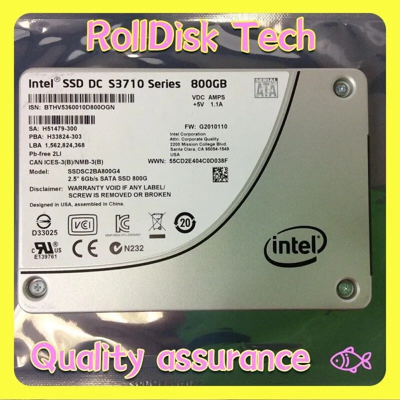 SSD-накопитель Intel DC S3710 Series 800GB SSD 2.5" SATA 6Gb/s Enterprise Solid