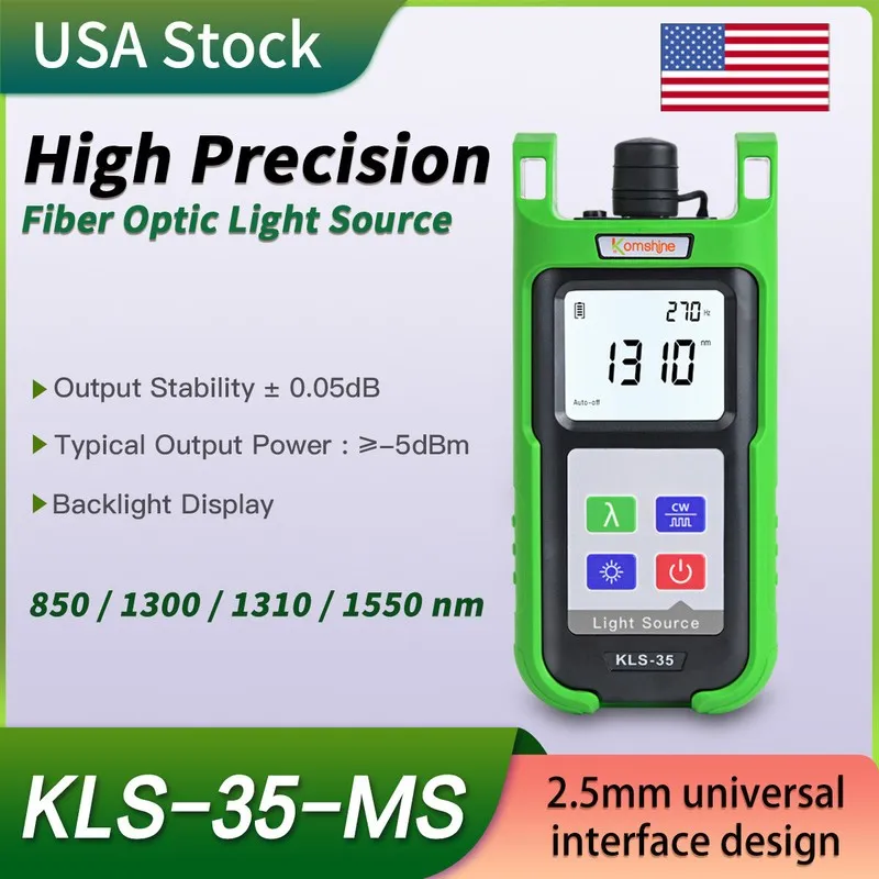 Тестер Optic Fiber Light Source KLS-35 SM MM 1310/1490/1550nm FTTx Hand-Held Tes