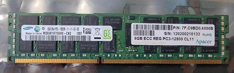 Модуль памяти Samsung M393B1K70DH0-CK0(/YK0) DDR3 1333MHz PC3-12800R 2Rx4 RDIMM 