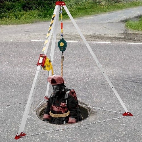 Оборудование видеонаблюдения 544.3kg/1200lbs Confined Space Tripod Kit Lifting W