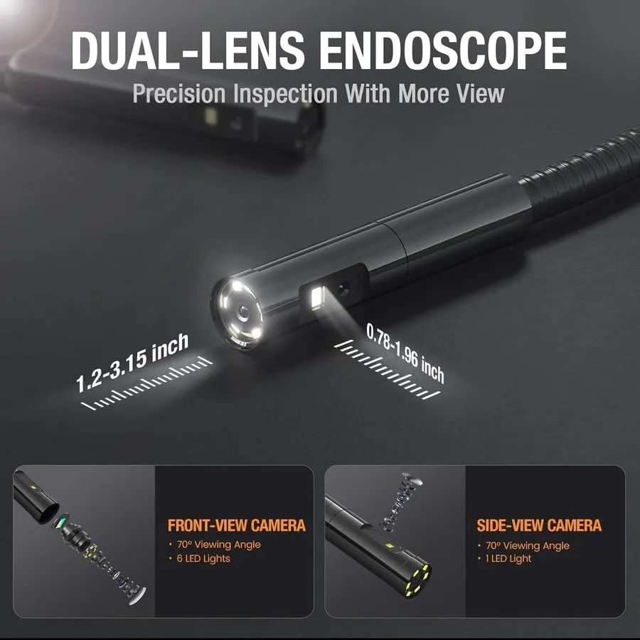 Видеоэндоскоп Professional Industrial HD Endoscope with LCD Screen NTS300 7.6mm  — фото лота 1