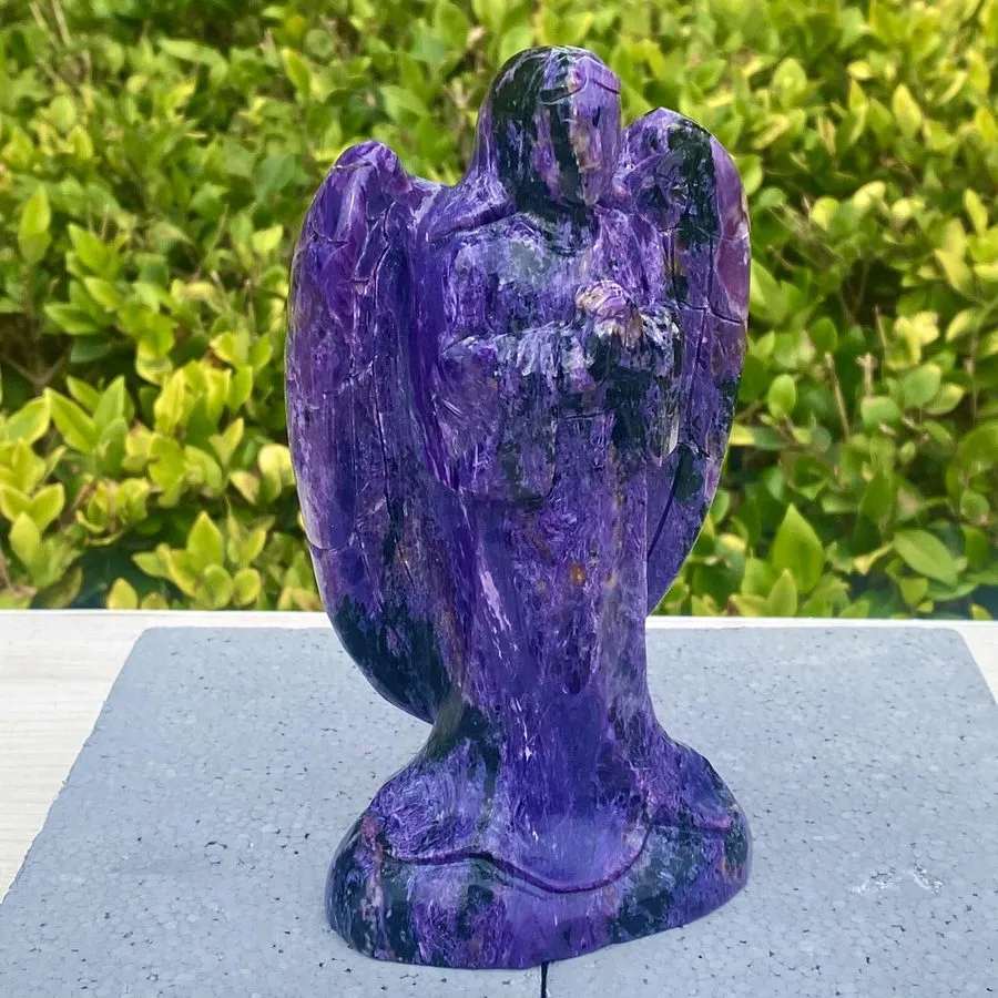 Лабораторный прибор 2.86LB Natural Charoite Quartz Carved Prayer to angels Cryst