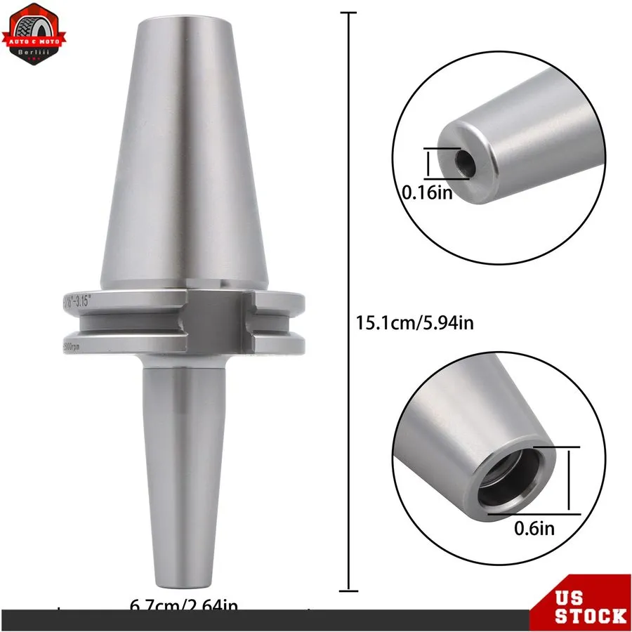 Режущий инструмент CAT40 1/8” × 3.15" Shrink Fit End Mill Tool Holder TIR 0.0002