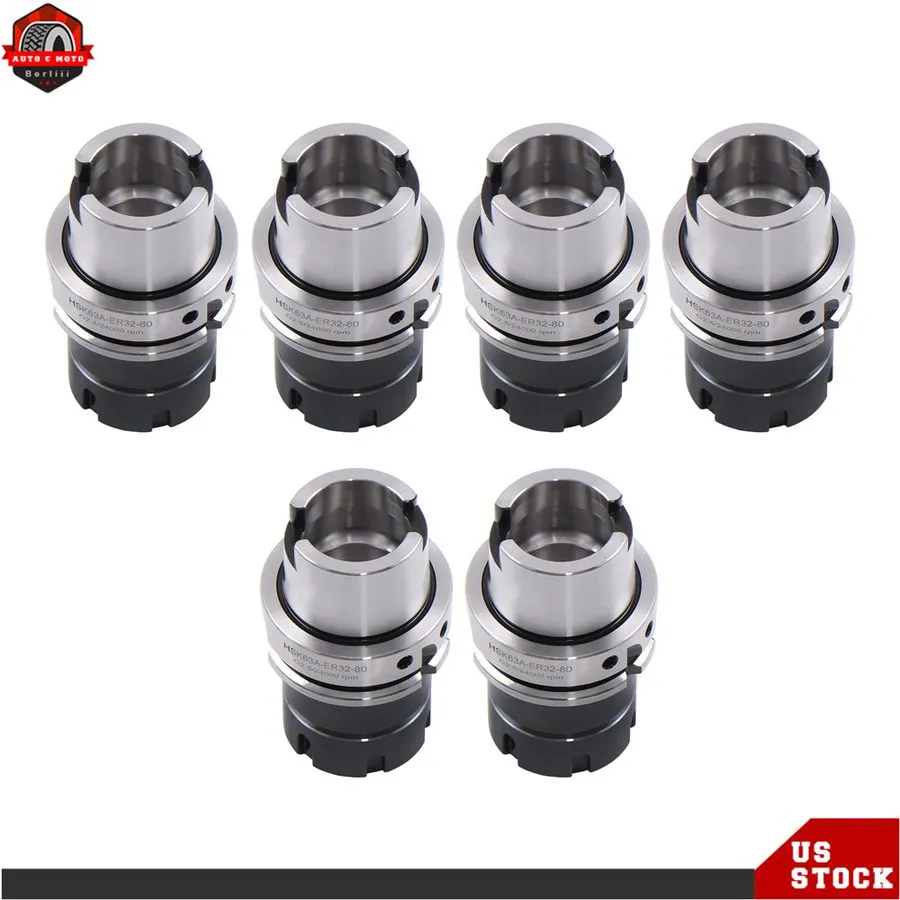Режущий инструмент High Speed HSK63A-ER32-80 Collet Chuck Set 3.25" G2.5 24000 R — фото лота 2