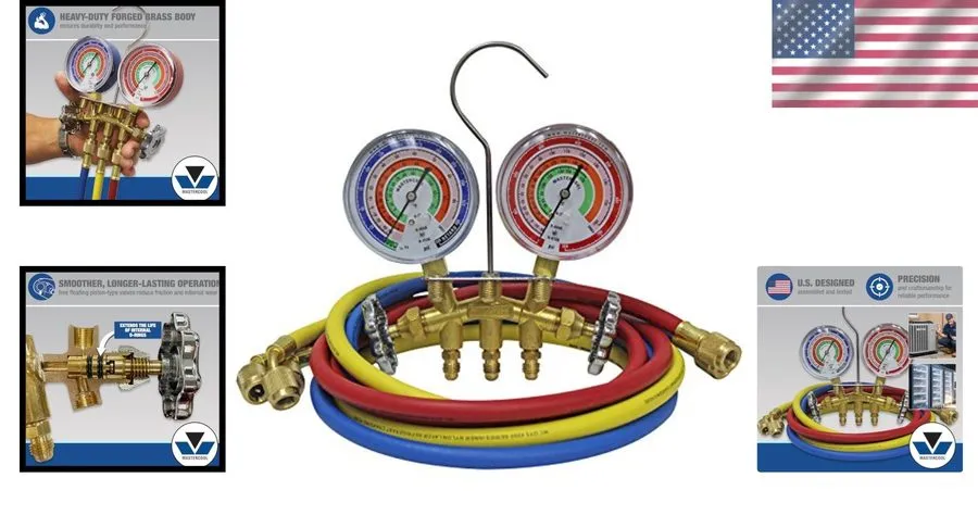 Манометрический коллектор 42036 A2L 2-Valve Manifold Gauge Set 3-1/8in Color Cod